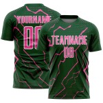 Pink-White Uniform Custom Lightning Jersey Sports Green Soccer Sublimation