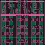 Uniform Green-Pink Kelly Custom Pinstripe Black Sports Line Soccer Jersey Sublimation Uniform Green-Pink Kelly Custom Pinstripe Black Sports Line Soccer Jersey Sublimation