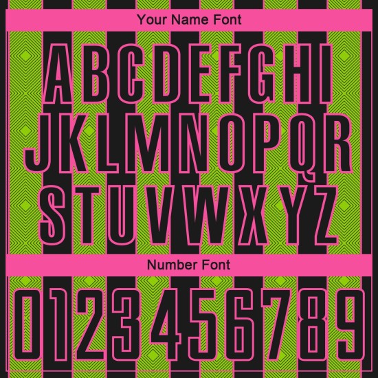 Sublimation Uniform Neon Custom Black Green-Pink Line Jersey Sports Soccer Pinstripe