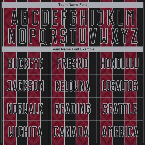 Pinstripe Sports Black Jersey Crimson-Gray Custom Line Sublimation Soccer Uniform Pinstripe Sports Black Jersey Crimson-Gray Custom Line Sublimation Soccer Uniform