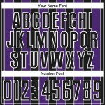 Custom Uniform Purple-White Sublimation Jersey Line Black Pinstripe Soccer Sports Custom Uniform Purple-White Sublimation Jersey Line Black Pinstripe Soccer Sports