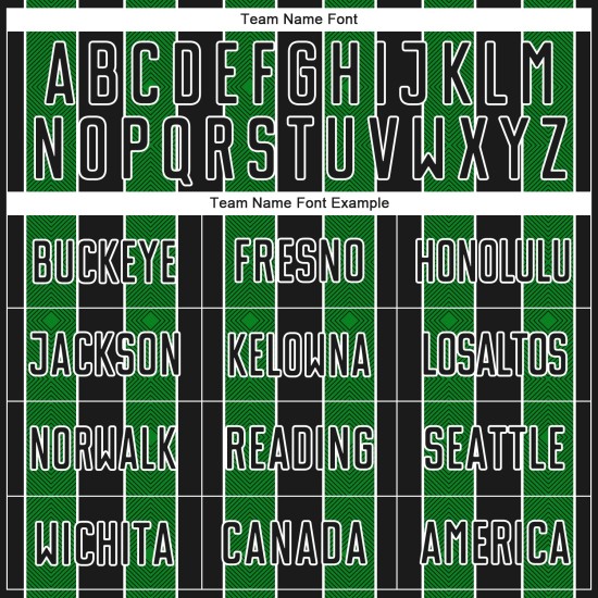 Line Soccer Pinstripe Grass Black Custom Green-White Jersey Sublimation Uniform Sports