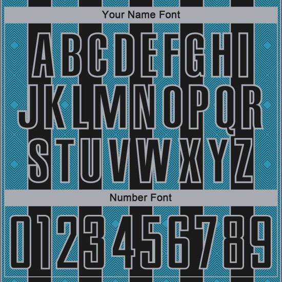 Sports Custom Black Jersey Line Pinstripe Panther Blue-Gray Sublimation Uniform Soccer