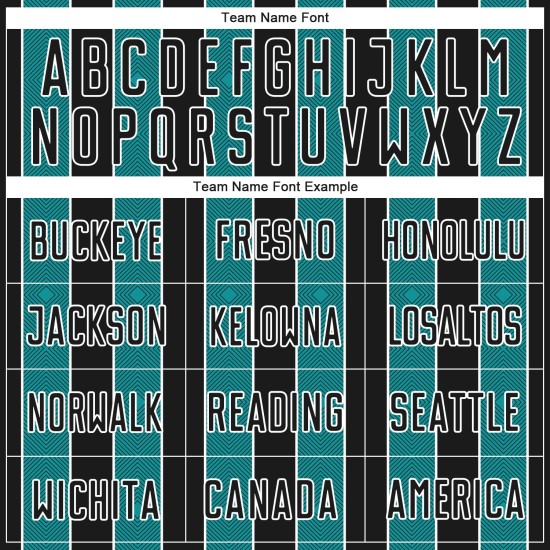 Pinstripe Teal-White Jersey Sublimation Line Soccer Uniform Custom Sports Black Pinstripe Teal-White Jersey Sublimation Line Soccer Uniform Custom Sports Black