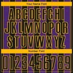 Soccer Line Pinstripe Jersey Sublimation Uniform Sports Custom Purple-Gold Black Soccer Line Pinstripe Jersey Sublimation Uniform Sports Custom Purple-Gold Black