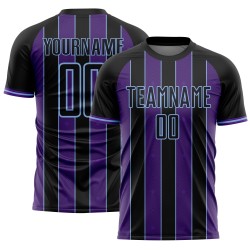 Sports Pinstripe Black Sublimation Uniform Blue Custom Purple-Light Jersey Soccer Line