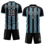 Blue-White Line Shadow Jersey Sports Pinstripe Black Sublimation Custom Uniform Soccer