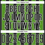 Aurora Sports Black Custom Sublimation Jersey Line Pinstripe Uniform Soccer Green-White