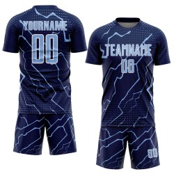 Jersey Sports Uniform Light Sublimation Lightning Navy Custom Soccer Blue-White