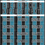 Sports Pinstripe Panther Black Uniform Sublimation Custom Soccer Blue-White Line Jersey