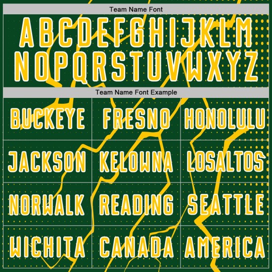 Green Custom Sports Yellow-White Lightning Uniform Jersey Soccer Sublimation