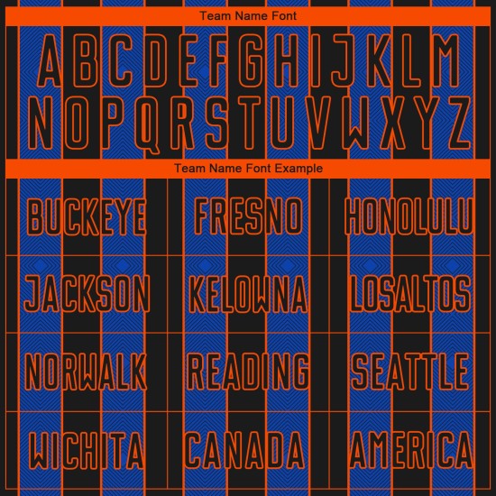 Uniform Line Custom Black Thunder Blue-Orange Sports Pinstripe Sublimation Jersey Soccer