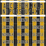 Black Custom Sports Uniform Line Gold-White Jersey Soccer Pinstripe Sublimation Black Custom Sports Uniform Line Gold-White Jersey Soccer Pinstripe Sublimation