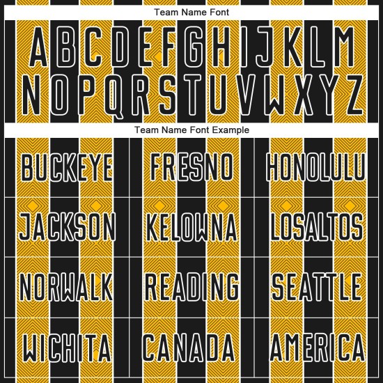 Black Custom Sports Uniform Line Gold-White Jersey Soccer Pinstripe Sublimation Black Custom Sports Uniform Line Gold-White Jersey Soccer Pinstripe Sublimation