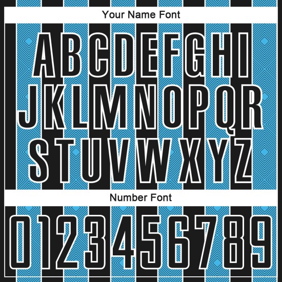 Blue-White Jersey Line Sublimation Sports Uniform Black Soccer Sky Custom Pinstripe