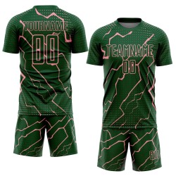 Pink Green Uniform Soccer Jersey Lightning Custom Medium Sports Sublimation