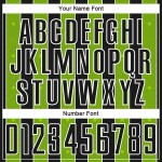 Sports Custom Pinstripe Green-White Uniform Soccer Neon Black Jersey Sublimation Line