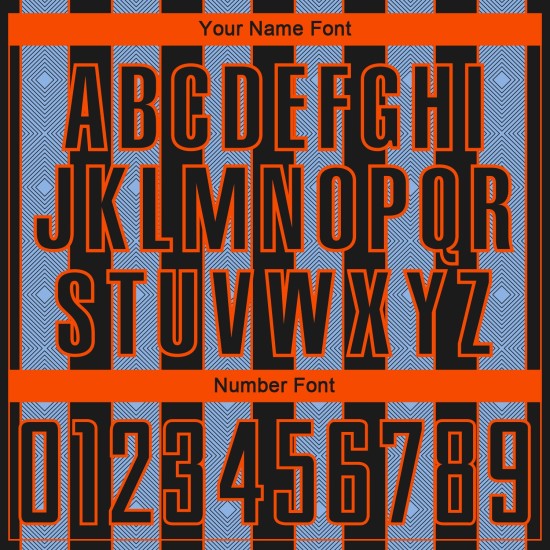 Black Line Blue-Orange Custom Soccer Pinstripe Sports Sublimation Uniform Light Jersey