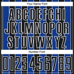 Jersey Blue-White Thunder Line Custom Soccer Pinstripe Uniform Sports Sublimation Black