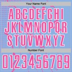 Sublimation Blue Pink-White Sports Custom Lightning Soccer Uniform Jersey Light