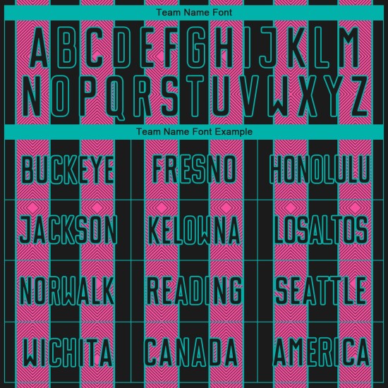 Soccer Uniform Pink-Aqua Black Pinstripe Sports Jersey Sublimation Custom Line