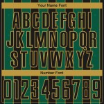 Sports Black Kelly Custom Pinstripe Sublimation Soccer Jersey Gold Uniform Green-Old Line