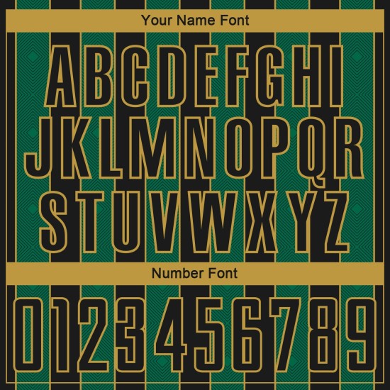 Sports Black Kelly Custom Pinstripe Sublimation Soccer Jersey Gold Uniform Green-Old Line