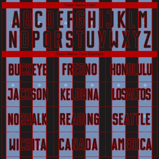 Uniform Jersey Soccer Line Sports Light Pinstripe Black Sublimation Blue-Red Custom