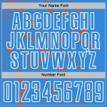 Uniform Sublimation Orange-White Custom Soccer Blue Jersey Powder Sports Lightning