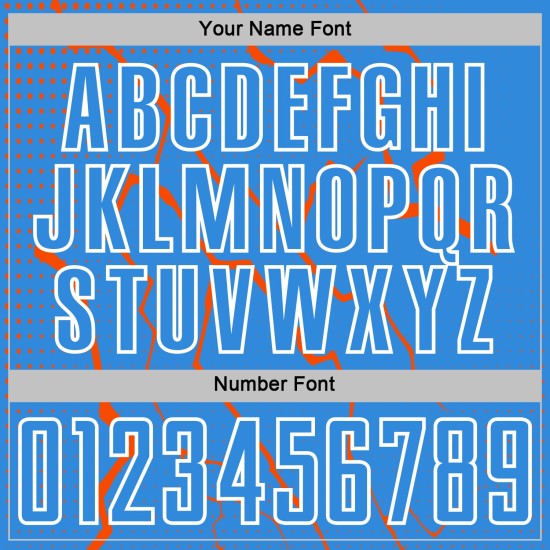 Uniform Sublimation Orange-White Custom Soccer Blue Jersey Powder Sports Lightning