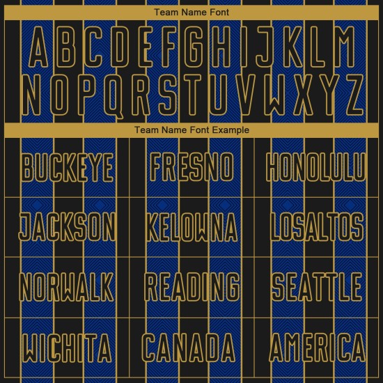 Pinstripe Black Line Jersey Sublimation Royal-Old Uniform Soccer Gold Sports Custom Pinstripe Black Line Jersey Sublimation Royal-Old Uniform Soccer Gold Sports Custom