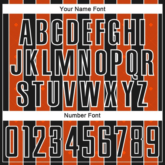 Sublimation Orange-White Jersey Soccer Black Custom Line Pinstripe Uniform Sports
