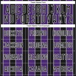 Custom Uniform Purple-White Sublimation Jersey Line Black Pinstripe Soccer Sports Custom Uniform Purple-White Sublimation Jersey Line Black Pinstripe Soccer Sports