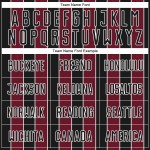 Sports Crimson-White Black Jersey Line Pinstripe Soccer Uniform Custom Sublimation