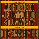 Red-Gold Pinstripe Sublimation Black Soccer Custom Line Uniform Sports Jersey