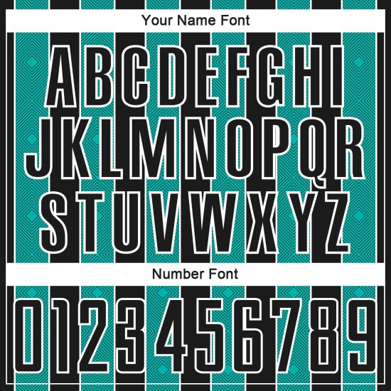 Aqua-White Soccer Pinstripe Custom Black Sports Uniform Jersey Line Sublimation