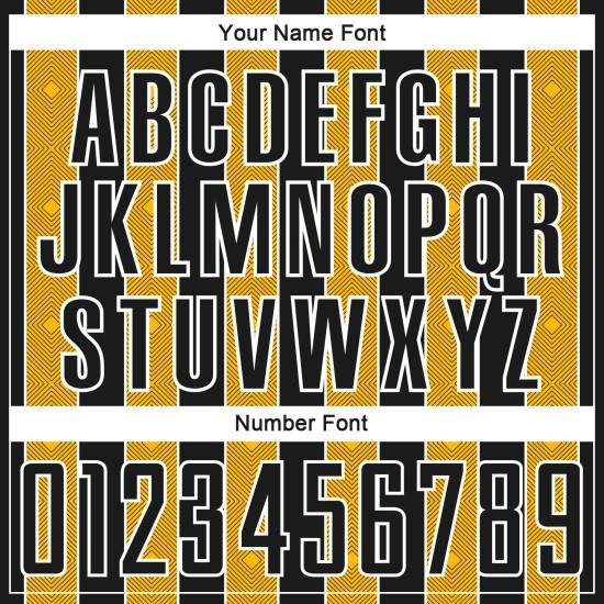 Black Custom Sports Uniform Line Gold-White Jersey Soccer Pinstripe Sublimation Black Custom Sports Uniform Line Gold-White Jersey Soccer Pinstripe Sublimation
