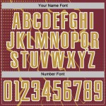 Sublimation Sports Lightning Burgundy Uniform Old Gold-White Custom Jersey Soccer Sublimation Sports Lightning Burgundy Uniform Old Gold-White Custom Jersey Soccer