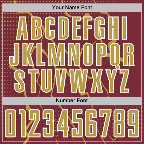 Sublimation Sports Lightning Burgundy Uniform Old Gold-White Custom Jersey Soccer Sublimation Sports Lightning Burgundy Uniform Old Gold-White Custom Jersey Soccer