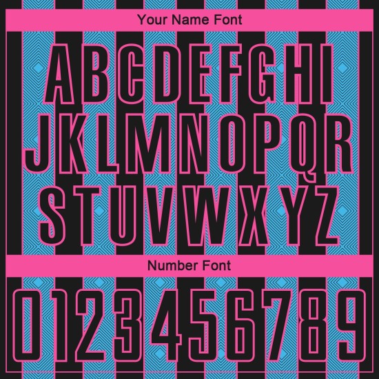 Blue-Pink Custom Sublimation Jersey Pinstripe Uniform Sports Soccer Black Sky Line