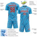 Sky Lightning Red-White Blue Uniform Jersey Soccer Sublimation Custom Sports