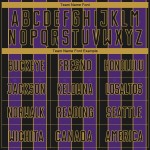 Line Black Custom Gold Pinstripe Sublimation Uniform Sports Soccer Purple-Old Jersey