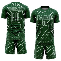 Jersey Soccer Sublimation White Uniform Green Sports Lightning Custom