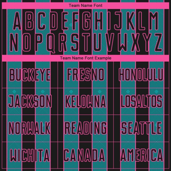 Sublimation Line Uniform Black Pinstripe Jersey Sports Custom Teal-Pink Soccer