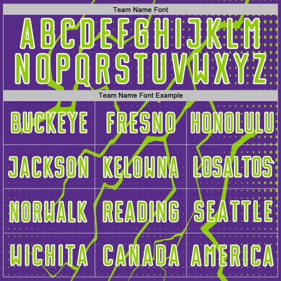 Uniform Purple Soccer Sports Custom Green-White Lightning Jersey Sublimation Neon