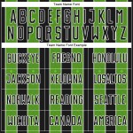 Aurora Sports Black Custom Sublimation Jersey Line Pinstripe Uniform Soccer Green-White