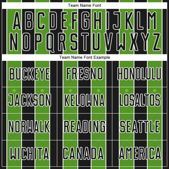 Aurora Sports Black Custom Sublimation Jersey Line Pinstripe Uniform Soccer Green-White