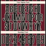 Black Sports Custom Soccer Line Pinstripe Sublimation Jersey Uniform Crimson-Cream