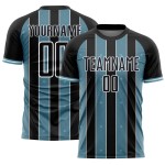 Blue-White Line Shadow Jersey Sports Pinstripe Black Sublimation Custom Uniform Soccer