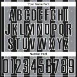 Pinstripe Black Jersey Soccer Sublimation Gray-White Uniform Line Custom Sports
